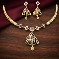 SNERA Trendy Austrian Stone Necklace Set With Earrings