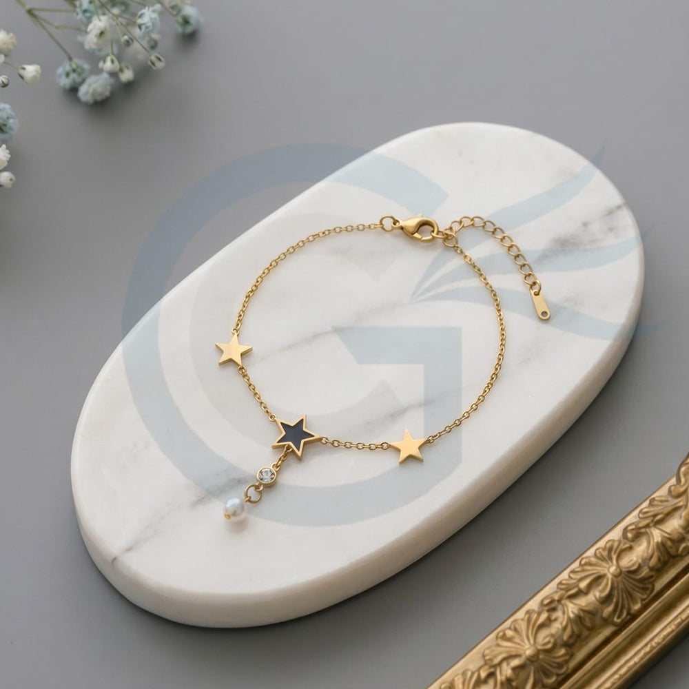 SNERA Korean Style Star Shape Chain Bracelet