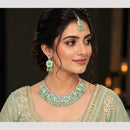 SNERA Elegant Crystal Stone And Pearl Necklace Set Women