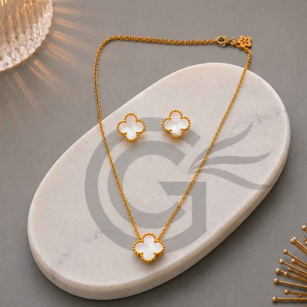 SNERA Designer Clover Necklace Set for Women