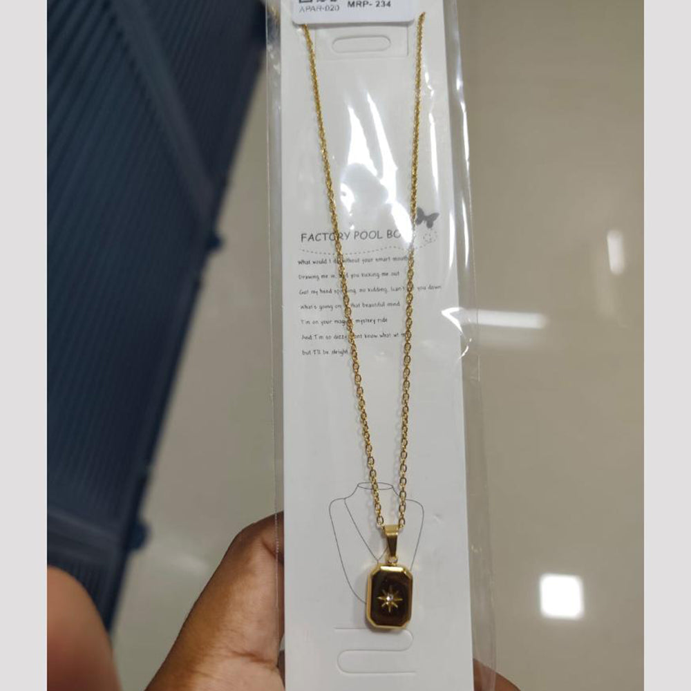 SNERA Gold Plated Stylish Chain Pendant
