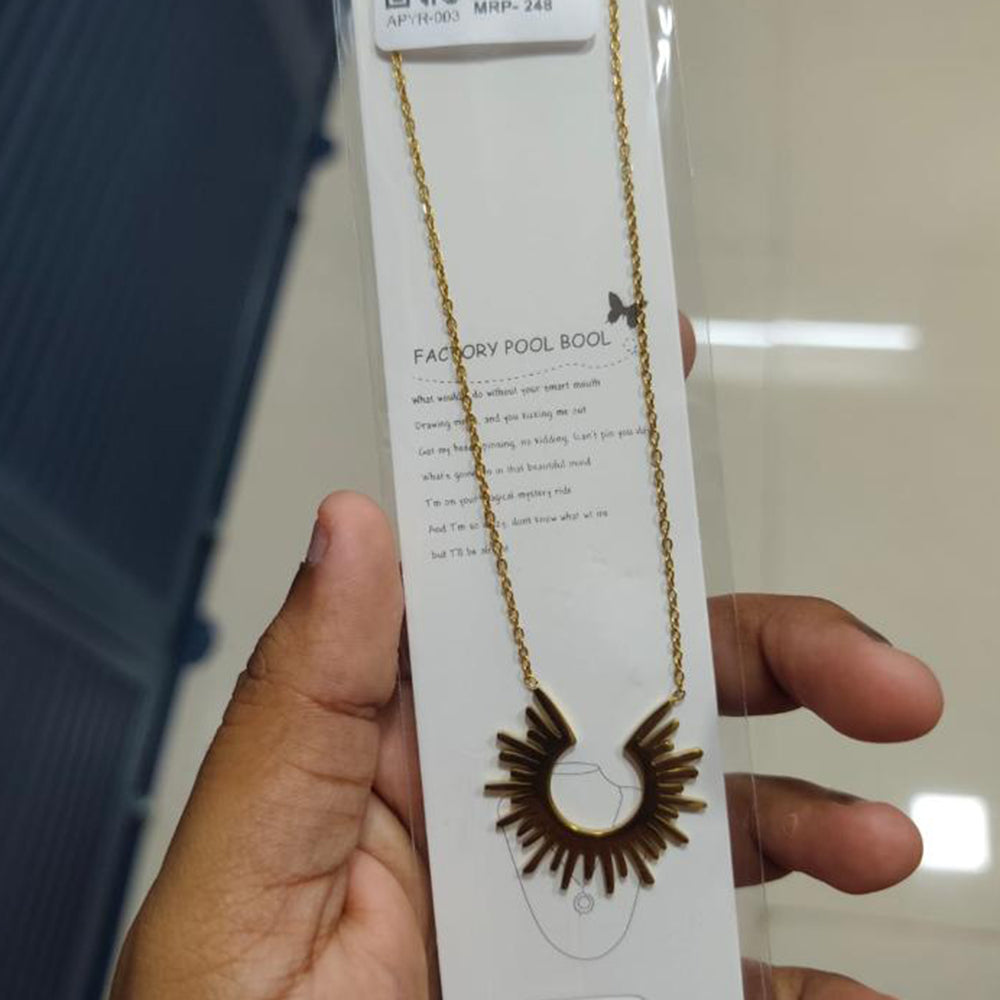 SNERA Gold Tone Designer Necklace for Women