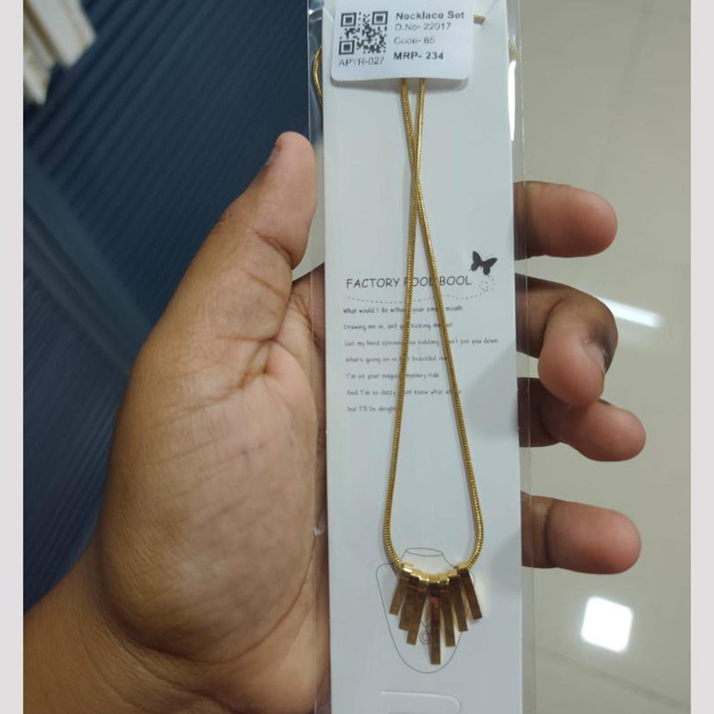 SNERA Gold Tone Designer Necklace for Women