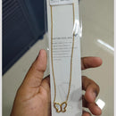 SNERA Gold Tone Designer Butterfly Necklace for Women