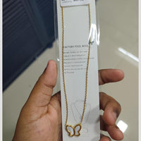 SNERA Gold Tone Designer Butterfly Necklace for Women