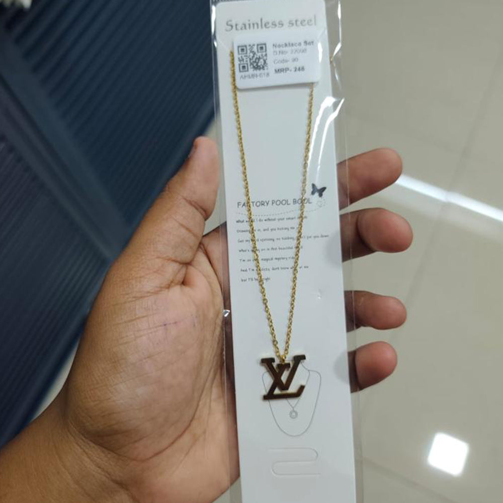 SNERA Gold Tone Designer Necklace for Women
