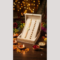 SNERA Designer Meenakari And Pearl Rakhi for Bhaiya Bhabhi