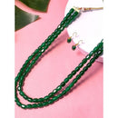 SNERA Festive Wear Beads Long Necklace Set with Matching Earrings 
