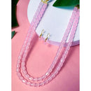 SNERA Festive Wear Beads Long Necklace Set with Matching Earrings