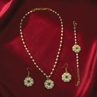 SNERA Traditional Kundan Stone And Pearl Jewellery Combo Set for Women