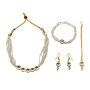 SNERA Traditional Kundan Stone And Pearl Jewellery Combo Set for Women