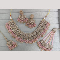 SNERA Sparkling Crystal Stone And Pearl Necklace Set