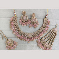 SNERA Sparkling Crystal Stone And Pearl Necklace Set
