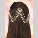 SNERA Kundan Stone And Pearl Designer Hair Accessories