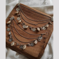 SNERA Oxidised Plated Shell Kanchain for Festive Look
