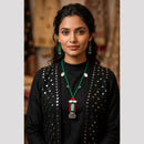 SNERA Mirror And Shell Embellished Ethnic Necklace Set
