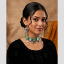 SNERA Mirror Embellished Ethnic Choker Necklace Set