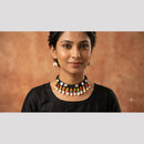 SNERA Mirror And Shell Embellished Ethnic Choker Necklace Set