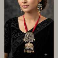 SNERA 2 Tone Pota Stone Necklace Set 