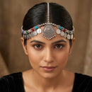 SNERA Oxidised Plated Beads Detailing Damini Maangtikka