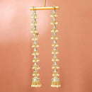 SNERA Elegant Kundan Stone And Pearl Jhumki Earrings