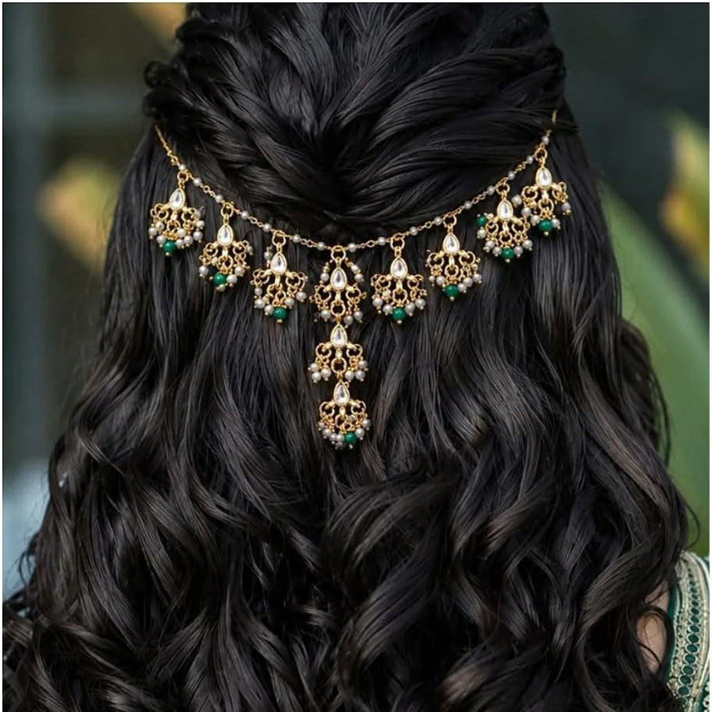 SNERA Delicate Pota Stone And Pearl Hair Accessories For Women