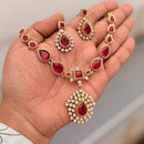 SNERA Ethnic Pota Stone And Austrian Stone Necklace Set
