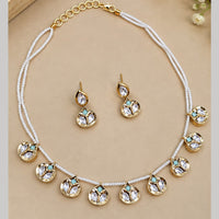 SNERA Luxury Look Polki Kundan Stone And Pearl Necklace Set