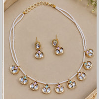 SNERA Luxury Look Polki Kundan Stone And Pearl Necklace Set