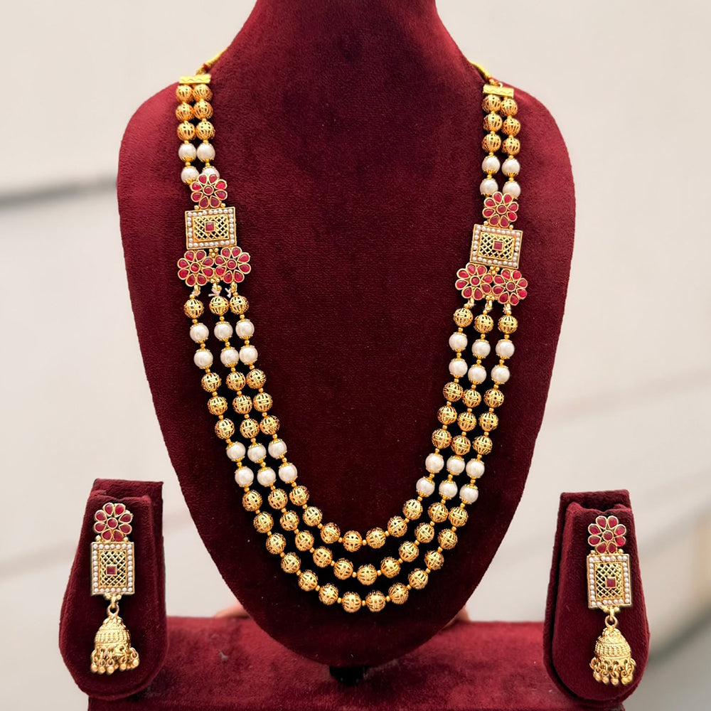 SNERA Timeless Pota Stone And Beads Long Necklace Set
