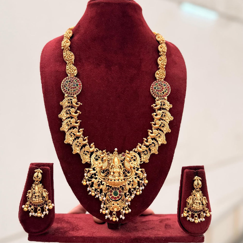 SNERA Timeless Pota Stone And Beads Temple Long Necklace Set