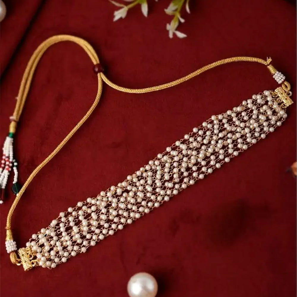 SNERA Stylish Traditional Pearl Choker Necklace for Women