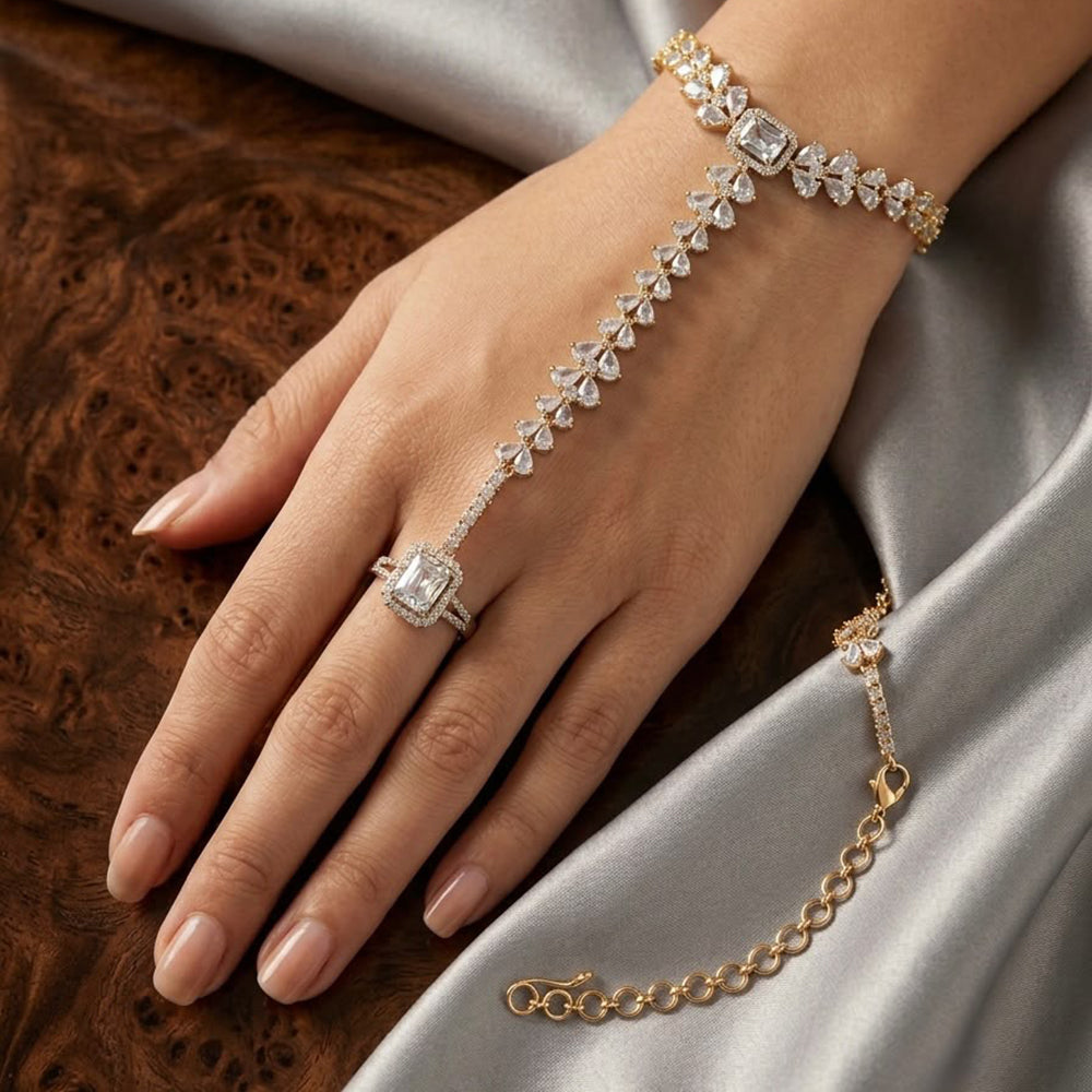 SNERA Elegant American Diamond Hath Panja for Women