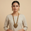 Urthn South Indian Style Antique Gold Plated Pearl Necklace Set  (Pack of 6)