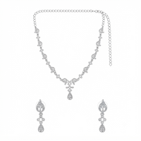 Darshana Jewels Elegant Austrian Stone Party Wear Necklace Set (Set of 3)