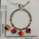Urthn Traditional Oxidised Silver Tone Pom Pom Necklace Set for women(Pack Of 3)