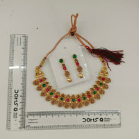 Urthn Gold Plated Pearl & Crystal Necklace Set for Women Traditional Jewellery (pack Of 3)