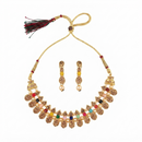 Urthn Gold Plated Pearl & Crystal Necklace Set for Women Traditional Jewellery (pack Of 3)