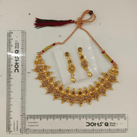 Urthn Gold Plated Pearl & Crystal Necklace Set for Women Traditional Jewellery (pack Of 3)
