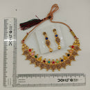Urthn Gold Plated Pearl & Crystal Necklace Set for Women Traditional Jewellery (pack Of 3)
