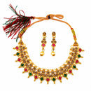 Darshana Jewels Elegant Pota Stone Austrian Stone & Pearl Necklace Set for Women (Pack of 3)