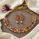 Darshana Jewels Designer Austrian Stone Pota Stone & Pearl Necklace Set for Women