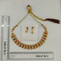 Urthn Gold Plated Pearl & Crystal Necklace Set for Women Traditional Jewellery (Pack of 6)