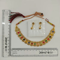 Urthn Gold Plated Pearl & Crystal Necklace Set for Women Traditional Jewellery (Pack of 6)
