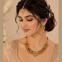 Urthn Beautiful Crystal & Austrian Stone Jewellery Set for Women Festive & Special Occasions(Pack of 3)