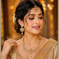 Urthn Beautiful Crystal & Austrian Stone Jewellery Set for Women Festive & Special Occasions(Pack of 3)