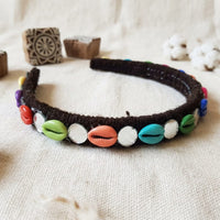 Kavya's Kreation Trendy Shell & Mirror Embellished Hairband