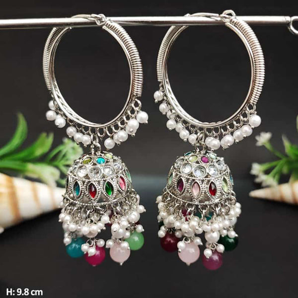 Everlasting Quality Jewels Silver Plated Jhumki Earrings