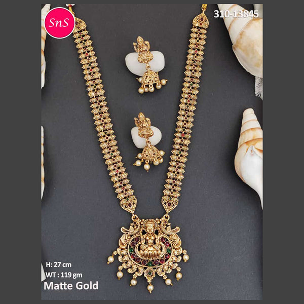 Everlasting Quality Jewels Gold Plated Temple Long Necklace Set