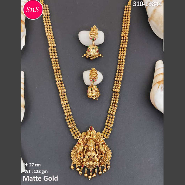 Everlasting Quality Jewels Gold Plated Temple Long Necklace Set